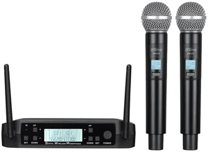 200-Channel Wireless Microphone System, Dual UHF Metal Cordless Mic Set, Long Distance,Auto Scan Frequency, Use for Karaoke Singing, Family Party,Church(ZM820) 200-Channel Wireless Microphone System, Dual UHF Metal Cordless Mic Set, Long Distance,Auto Scan Frequency, Use for Karaoke Singing, Family Party,Church(ZM820)