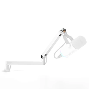 Low Profile Mic Arm Boom Arm Microphone Stand Desk Mount, White | Multiple Adapters, 3.3 lb Weight Capacity, Fit Blue Yeit Nano, Vibration Resistant, Adjustable Angle Low Profile Mic Arm Boom Arm Microphone Stand Desk Mount, White | Multiple Adapters, 3.3 lb Weight Capacity, Fit Blue Yeit Nano, Vibration Resistant, Adjustable Angle
