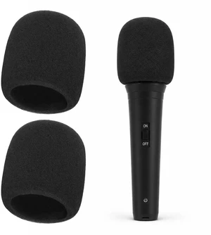 2-Pack Foam Microphone Covers, Thick Handheld Mic Windscreen for Standard Mics, Washable Black Sponge Sleeve for KTV and Stage 2-Pack Foam Microphone Covers, Thick Handheld Mic Windscreen for Standard Mics, Washable Black Sponge Sleeve for KTV and Stage