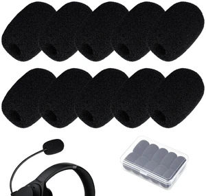 10PCS Lapel Microphone Cover Black Mic Headset Covers Foam Lavalier Microphone Windscreen for Headset Microphone Noise Reduction 10PCS Lapel Microphone Cover Black Mic Headset Covers Foam Lavalier Microphone Windscreen for Headset Microphone Noise Reduction