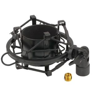Black Universal Microphone Shock Mount for Large Diameter Diameter 48-51mm Condenser Microphone Metal Construction Black Universal Microphone Shock Mount for Large Diameter Diameter 48-51mm Condenser Microphone Metal Construction