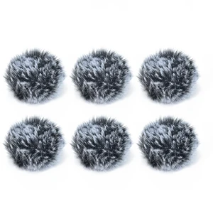 Wind Muff (Dead cat) for Lavalier Lapel Microphone, Outdoor Furry Windscreen, Windshield, Windjammer for Mini MIC, 6-Pack Wind Muff (Dead cat) for Lavalier Lapel Microphone, Outdoor Furry Windscreen, Windshield, Windjammer for Mini MIC, 6-Pack