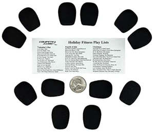 Standard Microphone Windscreens (Microphone Covers) 12-Pack Headset/Lapel (Lavalier) Fitness Leader/Gamer Pack Black Standard Microphone Windscreens (Microphone Covers) 12-Pack Headset/Lapel (Lavalier) Fitness Leader/Gamer Pack Black