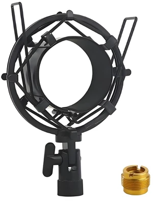 53-58mm Microphone Shock Mount Anti Vibration Mic Suspension Mount | Aluminum Alloy Condenser Microphones Holder Clip with Metal Screw Adapter Isolation Absorber Studio 53-58mm Microphone Shock Mount Anti Vibration Mic Suspension Mount | Aluminum Alloy Condenser Microphones Holder Clip with Metal Screw Adapter Isolation Absorber Studio