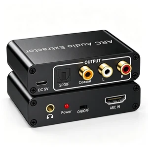 HDMI ARC Audio Extractor Converter for HDTV Soundbar Speaker Amplifier | 192KHz Digital to Analog Audio Converter supports Optical, Coaxial, RCA and 3.5mm audio output for Home Theater System HDMI ARC Audio Extractor Converter for HDTV Soundbar Speaker Amplifier | 192KHz Digital to Analog Audio Converter supports Optical, Coaxial, RCA and 3.5mm audio output for Home Theater System