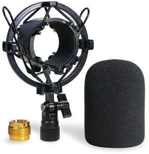 AT2020 Shock Mount with Windscreen, Shock Mount Stand with Foam Pop Filter for Audio Technica AT2020 AT2035 AT4040 AT2020USB ATR2500x Condenser Micphone AT2020 Shock Mount with Windscreen, Shock Mount Stand with Foam Pop Filter for Audio Technica AT2020 AT2035 AT4040 AT2020USB ATR2500x Condenser Micphone