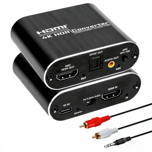 HDMI ARC Audio Extractor 4K@60Hz ARC to Optical 3.5MM Audio Converter | HDMI ARC Adapter With 3.5MM Audio Output Converter Support 3D/HDCP1.4/DTS For TV Box/PS5/Soundbar/Speaker/Amp/Home Theater HDMI ARC Audio Extractor 4K@60Hz ARC to Optical 3.5MM Audio Converter | HDMI ARC Adapter With 3.5MM Audio Output Converter Support 3D/HDCP1.4/DTS For TV Box/PS5/Soundbar/Speaker/Amp/Home Theater