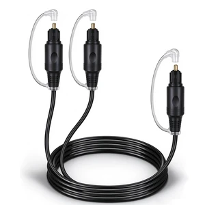 Optical Audio Splitter 1 in 2 Out Toslink Digital Fiber Optic Cable for TV | Male-to-Male Adapter Links One Source to Two Destinations,Gold-Plated Pins.for Home Theater,Xbox Blu-ray,Soundbar Optical Audio Splitter 1 in 2 Out Toslink Digital Fiber Optic Cable for TV | Male-to-Male Adapter Links One Source to Two Destinations,Gold-Plated Pins.for Home Theater,Xbox Blu-ray,Soundbar