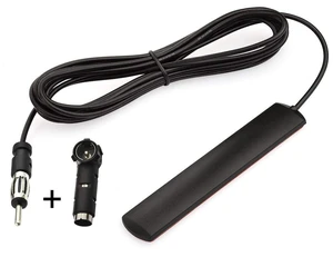 Car Stereo FM Radio Antenna, Hidden Windshield Antenna, DIN Plug | Adhesive Patch Antenna with DIN Female to ISO Adapter for Vehicle Car Truck Stereo Receiver, Head Unit, FM HD Radio Car Stereo FM Radio Antenna, Hidden Windshield Antenna, DIN Plug | Adhesive Patch Antenna with DIN Female to ISO Adapter for Vehicle Car Truck Stereo Receiver, Head Unit, FM HD Radio