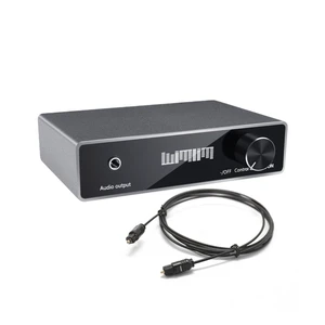 DAC Audio Converter with Volume Control - Optical/Coax to RCA/3.5mm Aux Adapter - Premium Silver Aluminum 192KHz 24bit Digital to Analog Audio Decoder for TV to Speaker DAC Audio Converter with Volume Control - Optical/Coax to RCA/3.5mm Aux Adapter - Premium Silver Aluminum 192KHz 24bit Digital to Analog Audio Decoder for TV to Speaker
