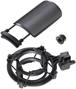 AT2020 Microphone Shock Mount with Metal Pop Filter, Custom Built | Metal Pop Filter & Anti-Vibration Suspension, Holder Clip, Compatible with Audio-Technica AT2020USB+/2035/2050/3035/3060 AT2020 Microphone Shock Mount with Metal Pop Filter, Custom Built | Metal Pop Filter & Anti-Vibration Suspension, Holder Clip, Compatible with Audio-Technica AT2020USB+/2035/2050/3035/3060