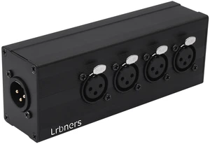 XLR 1 Male to 4-Way Female Audio Splitter Converter Box - Aluminum Alloy Chassis, Locking Connectors, 3pin XLR Splitter Box for Microphone Multi-Distribution & Studio Recording XLR 1 Male to 4-Way Female Audio Splitter Converter Box - Aluminum Alloy Chassis, Locking Connectors, 3pin XLR Splitter Box for Microphone Multi-Distribution & Studio Recording