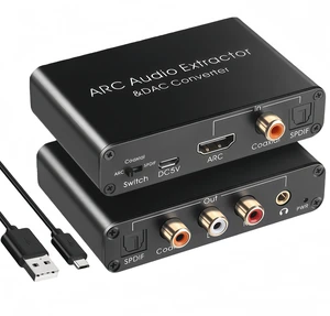 HDMI ARC Audio Extractor, 192KHz DAC Audio Converter, Digital to Analog Converter, Optical/SPDIF Coaxial HDMI ARC to Optical/SPDIF Coaxial Stereo L/R 3.5mm Jack for HDTV DVD Home Cinema Systems HDMI ARC Audio Extractor, 192KHz DAC Audio Converter, Digital to Analog Converter, Optical/SPDIF Coaxial HDMI ARC to Optical/SPDIF Coaxial Stereo L/R 3.5mm Jack for HDTV DVD Home Cinema Systems