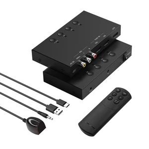 3-Port 8K@60Hz HDMI Switch with AV Input, 2X HDMI & 1x RCA to HDMI Converter Supports HDR10, HDCP 2.2, 3D with IR Remote Control, Compatible with Xbox/PS2/Nintendo Switch,Xbox,PS5/PS4,Roku,Apple TV 3-Port 8K@60Hz HDMI Switch with AV Input, 2X HDMI & 1x RCA to HDMI Converter Supports HDR10, HDCP 2.2, 3D with IR Remote Control, Compatible with Xbox/PS2/Nintendo Switch,Xbox,PS5/PS4,Roku,Apple TV