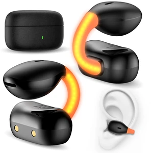Open Ear Clip-On Bluetooth Earbuds Wireless Headphones for Running Workouts | Light Bone Conduction Bluetooth Earphone Secure Fit Open Ear Clip-On Bluetooth Earbuds Wireless Headphones for Running Workouts | Light Bone Conduction Bluetooth Earphone Secure Fit