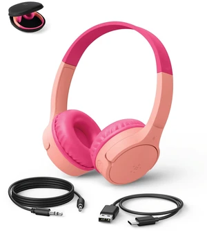 SoundForm Mini Kids Headphones, Wireless & Wired, 30H Playtime, Case | Headphones for Kids with Case, Built-in Microphone, 85dB Volume Limit, for School, Classroom, Travel, iPad, Android Tablet