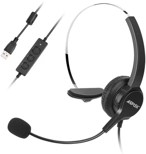 Call Center Noise Cancelling USB Corded Mono Headset | Hands-Free Headset for PC Call Center, with Noise-Cancelling Mic, with Microphone, USB Plug & Volume Control Call Center Noise Cancelling USB Corded Mono Headset | Hands-Free Headset for PC Call Center, with Noise-Cancelling Mic, with Microphone, USB Plug & Volume Control