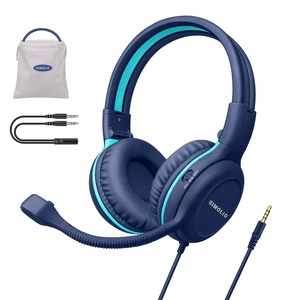 Wired Headphones for School with Microphone, Kids Headset for PC | Noise-Reducing Boom Mic with Mute, Volume Limit(75/85/94dB), Durable Foldable PC Headset for Students K12, Teachers & Gaming Wired Headphones for School with Microphone, Kids Headset for PC | Noise-Reducing Boom Mic with Mute, Volume Limit(75/85/94dB), Durable Foldable PC Headset for Students K12, Teachers & Gaming