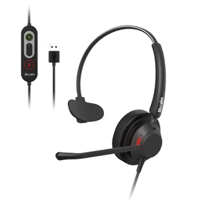 USB Wired Headset with Mic for Work, Single Ear Headset with Noise Canceling, Lightweight Computer Headset with in-line Control for Call Center, Teams, Zoom, WFH USB Wired Headset with Mic for Work, Single Ear Headset with Noise Canceling, Lightweight Computer Headset with in-line Control for Call Center, Teams, Zoom, WFH