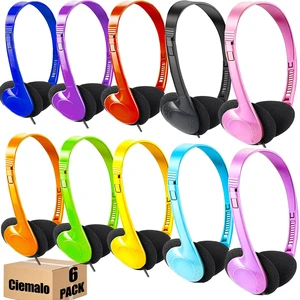 Bulk 6 Pack Classroom Student Headphones for School Kids | Multi Color Wholesale Children On Ear Headset Perfect for Libraries, Computer Lab, Testing Centers Bulk 6 Pack Classroom Student Headphones for School Kids | Multi Color Wholesale Children On Ear Headset Perfect for Libraries, Computer Lab, Testing Centers