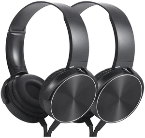 Kids Headphones 2 Pack for School Classroom Students K-12, Black | Wired Comfy Swivel Headphones, Durable Class Set Earphones for Children to Adult, 3.5mm Jack for Chromebook Laptop Airplane Kids Headphones 2 Pack for School Classroom Students K-12, Black | Wired Comfy Swivel Headphones, Durable Class Set Earphones for Children to Adult, 3.5mm Jack for Chromebook Laptop Airplane
