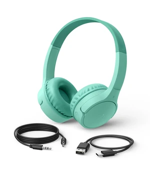 SoundForm Mini Kids Headphones, Wireless&Wired, 30H Playime, School | Headphones for Kids, Built-in Microphone, 85dB Volume Limit, USB-C, 3.5mm AUX, for School, Classroom, Travel, Laptop, Tablet