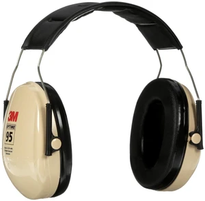 PELTOR Optime 95 Ear Muffs, Over the Head, H6A/V, 21 dB NRR | Adjustable Earcups, E-A-Rfit Compatible, Stainless Steel, Pack of 1, Beige PELTOR Optime 95 Ear Muffs, Over the Head, H6A/V, 21 dB NRR | Adjustable Earcups, E-A-Rfit Compatible, Stainless Steel, Pack of 1, Beige