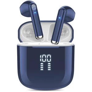 Wireless Earbuds, Bluetooth 5.3 Headphones with 4-Mics ENC Clear Call, Bluetooth Earbuds Touch Control 25Hour Stereo Sound with LED Power Display, Waterproof Earphones Sprot for Workout Deep Blue Wireless Earbuds, Bluetooth 5.3 Headphones with 4-Mics ENC Clear Call, Bluetooth Earbuds Touch Control 25Hour Stereo Sound with LED Power Display, Waterproof Earphones Sprot for Workout Deep Blue