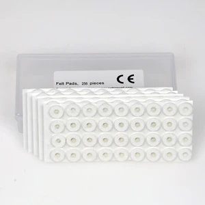 Ear Clip Pads Alpha Series, Felt Round 10mm White, Box of 256 Ear Clip Pads Alpha Series, Felt Round 10mm White, Box of 256