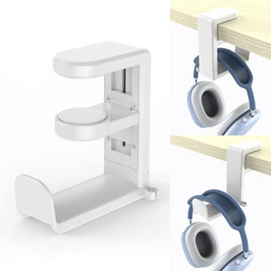 Rotating Headphone Stand,Adjustable Clamp-on Headset Holder Hanger | 360 Degree Swivel,Headset Hook Under Desk,No Residue,Cable Organizer,Soft Rubber Pads,Keep Headphones Secure&Desk Tidy,Black Rotating Headphone Stand,Adjustable Clamp-on Headset Holder Hanger | 360 Degree Swivel,Headset Hook Under Desk,No Residue,Cable Organizer,Soft Rubber Pads,Keep Headphones Secure&Desk Tidy,Black