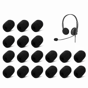 18 Pack Microphone Covers Foam, Black Noise Microphone Windscreen, Lapel and Headset Mini Microphone Foam Cover with Box 18 Pack Microphone Covers Foam, Black Noise Microphone Windscreen, Lapel and Headset Mini Microphone Foam Cover with Box