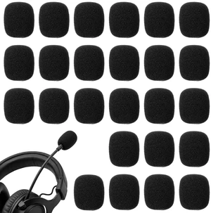 25 Pcs Microphone Covers Noise Reduction Foam Mic Cover Universal Compatible Mini Windscreens Replacement for Lapel Microphones Headset 25 Pcs Microphone Covers Noise Reduction Foam Mic Cover Universal Compatible Mini Windscreens Replacement for Lapel Microphones Headset