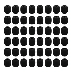 40 Pack Microphone Windscreen Foam Covers, Black Mic Foam Covers for Lavalier Microphones, Headset Mic Covers, Small Microphone Sponge Wind Covers for Noise Reduction and Dust Protection 40 Pack Microphone Windscreen Foam Covers, Black Mic Foam Covers for Lavalier Microphones, Headset Mic Covers, Small Microphone Sponge Wind Covers for Noise Reduction and Dust Protection