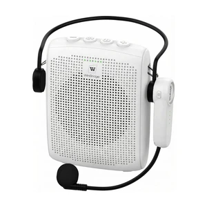 Wireless Voice Amplifier 15W Bluetooth | Portable PA System, Teacher Microphone for Classroom, 12-15H Battery, Small Presentation Speaker Sound Amplifier WB002 White Wireless Voice Amplifier 15W Bluetooth | Portable PA System, Teacher Microphone for Classroom, 12-15H Battery, Small Presentation Speaker Sound Amplifier WB002 White