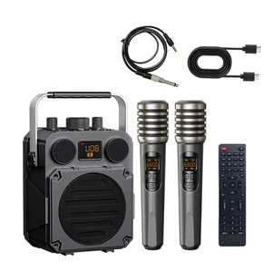 60W Bluetooth Speaker Mic Powerful Wireless Voice Amplifier with Dual Microphones, Portable PA System & Karaoke Machine for Teachers, Sound Effects, Guitar Input, High Bass 60W Bluetooth Speaker Mic Powerful Wireless Voice Amplifier with Dual Microphones, Portable PA System & Karaoke Machine for Teachers, Sound Effects, Guitar Input, High Bass