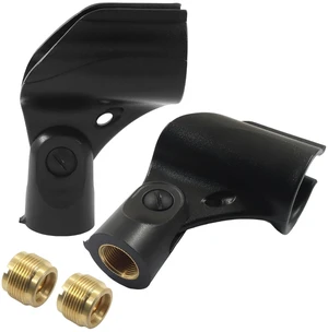 2 Pack Universal Microphone Clip Holder | Suitable Handheld Microphones, 5/8" Male to 3/8" Female Adapter, Compatible Mic Stand, For Musicians/Performers 2 Pack Universal Microphone Clip Holder | Suitable Handheld Microphones, 5/8" Male to 3/8" Female Adapter, Compatible Mic Stand, For Musicians/Performers