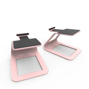 SE2 Elevated Desktop Speaker Stands for Small Speakers & Compact 2-3 Studio Monitors | 3.8 Tall | Supports 7.1 lbs | Damping 1.5 mm Silicone Padding | Pair | Pink SE2 Elevated Desktop Speaker Stands for Small Speakers & Compact 2-3 Studio Monitors | 3.8 Tall | Supports 7.1 lbs | Damping 1.5 mm Silicone Padding | Pair | Pink