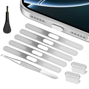 Speaker Protector for iPhone 18 Pro Max, 17 Pro Max, USB C Dust Plug | Silver Metal Mesh Dust Cover, Easy to Install with High Adhesion, Lossless Sound Quality, Cleaning Tools(Not for 17 Pro) Speaker Protector for iPhone 18 Pro Max, 17 Pro Max, USB C Dust Plug | Silver Metal Mesh Dust Cover, Easy to Install with High Adhesion, Lossless Sound Quality, Cleaning Tools(Not for 17 Pro)