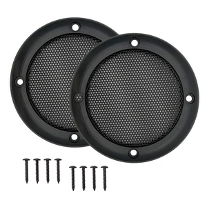 3.5" Speaker Grill Covers, Black Color, 2Pack | ABS Plastic Frame with Metal Mesh, Car / Home Audio Speaker Subwoofer Guard Protector 3.5" Speaker Grill Covers, Black Color, 2Pack | ABS Plastic Frame with Metal Mesh, Car / Home Audio Speaker Subwoofer Guard Protector