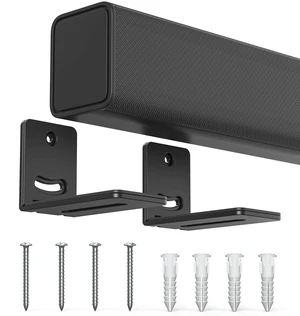 Soundbar Mount for Samsung, Sony, LG, Vizio, Bose, Onn & More Sound Bar Mounts-Universal Soundbar Mounting Bracket Under TV, Floating Speaker Wall Mount 1 Pair Soundbar Shelf Soundbar Mount for Samsung, Sony, LG, Vizio, Bose, Onn & More Sound Bar Mounts-Universal Soundbar Mounting Bracket Under TV, Floating Speaker Wall Mount 1 Pair Soundbar Shelf