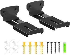 2-Pack Adjustable Soundbar Wall Mounts, Fit for Samsung, Bose, Vizio, LG Depth of 3.5"6.3" Soundbars, Heavy-Duty Steel Holds up to 38 Lbs, With Anti-Slip Guardrail, Hardware Included Easy to Install 2-Pack Adjustable Soundbar Wall Mounts, Fit for Samsung, Bose, Vizio, LG Depth of 3.5"6.3" Soundbars, Heavy-Duty Steel Holds up to 38 Lbs, With Anti-Slip Guardrail, Hardware Included Easy to Install