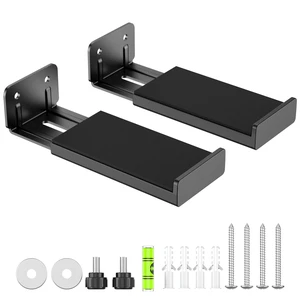 Soundbar Wall Mount, Universal Adjustable Bracket Holder, Black | Holds up to 33 lbs, Sound Bar Mounts Under TV, Depth Adjustable 3.96.7, Heavy-Duty Home Theater Shelf Soundbar Wall Mount, Universal Adjustable Bracket Holder, Black | Holds up to 33 lbs, Sound Bar Mounts Under TV, Depth Adjustable 3.96.7, Heavy-Duty Home Theater Shelf