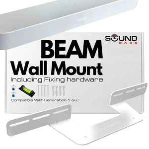 Soundbar Mount for Sonos Beam Gen 1 & 2 Only, White | Compatible with Sonos Beam Gen 1 & 2 Soundbar, NOT Compatible with Sonos Beam Ultra, Wall Mount Bracket, Includes All Fixings Soundbar Mount for Sonos Beam Gen 1 & 2 Only, White | Compatible with Sonos Beam Gen 1 & 2 Soundbar, NOT Compatible with Sonos Beam Ultra, Wall Mount Bracket, Includes All Fixings