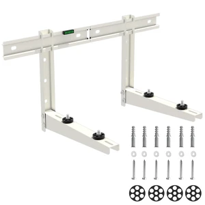 Mini Split Wall Mounting Bracket for 9000 Btu to 18000 Btu Air Conditioner AC Heat Pump Systems, Heavy Duty AC Support Bracket for Outside, Holds Up to 400lbs Mini Split Wall Mounting Bracket for 9000 Btu to 18000 Btu Air Conditioner AC Heat Pump Systems, Heavy Duty AC Support Bracket for Outside, Holds Up to 400lbs