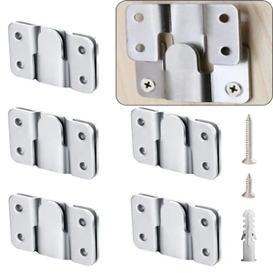 Flush Mount Bracket with Screws 6 Sets Hanging Buckle Kit, Interlocking Heavy Duty Photo Frame Hook, Furniture Connector for 100lb Picture Hangers Art Gallery Wall Mount Hardware, Stainless Steel (6) Flush Mount Bracket with Screws 6 Sets Hanging Buckle Kit, Interlocking Heavy Duty Photo Frame Hook, Furniture Connector for 100lb Picture Hangers Art Gallery Wall Mount Hardware, Stainless Steel (6)