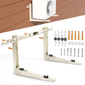 Mini Split Wall Mounting Bracket for 7000 BTU to 12000 BTU | Max 400Lb Capacity, Galvanized Steel with Dual Anti-Rust Coating for Outdoor Ductless Air Conditioner Minisplit AC Heat Pump Mini Split Wall Mounting Bracket for 7000 BTU to 12000 BTU | Max 400Lb Capacity, Galvanized Steel with Dual Anti-Rust Coating for Outdoor Ductless Air Conditioner Minisplit AC Heat Pump