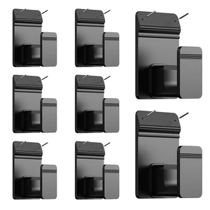 No Drill Curtain Rod Brackets for 5/8" Rod, Heavy Duty 30LB+, Adhesive & Invisible Nail Curtain Rod Holders, Damage-Free Wall Mount Hooks for Bathroom, Kitchen, Bedroom (8PC, Black) No Drill Curtain Rod Brackets for 5/8" Rod, Heavy Duty 30LB+, Adhesive & Invisible Nail Curtain Rod Holders, Damage-Free Wall Mount Hooks for Bathroom, Kitchen, Bedroom (8PC, Black)