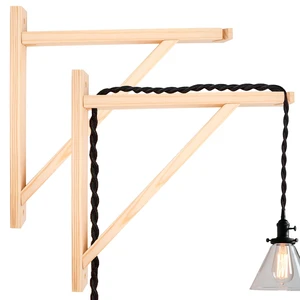 2 Pack Wall Mount Natural Wood Bracket Solid Bracket Shelf Supports Kits for Sconces Pendant Lights Swag Lamps Lighting Lamps Hanging Farmhouse Design DIY Project with Screws 2 Pack Wall Mount Natural Wood Bracket Solid Bracket Shelf Supports Kits for Sconces Pendant Lights Swag Lamps Lighting Lamps Hanging Farmhouse Design DIY Project with Screws