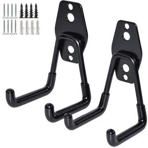 2 Pack Garage Storage Utility HooksGarage Garden Tool OrganizerSteel Wall Mount Hooks, Garden Small U Hooks (Black) 2 Pack Garage Storage Utility HooksGarage Garden Tool OrganizerSteel Wall Mount Hooks, Garden Small U Hooks (Black)