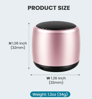 Best Mini Portable Bluetooth Speaker with HD Sound & Bass I Smallest Wireless Bluetooth Speakers for Phone/PC/Tablet I Photo Selfie Button Answer Phone Calls I Cute Tiny Speaker Rose Gold Best Mini Portable Bluetooth Speaker with HD Sound & Bass I Smallest Wireless Bluetooth Speakers for Phone/PC/Tablet I Photo Selfie Button Answer Phone Calls I Cute Tiny Speaker Rose Gold